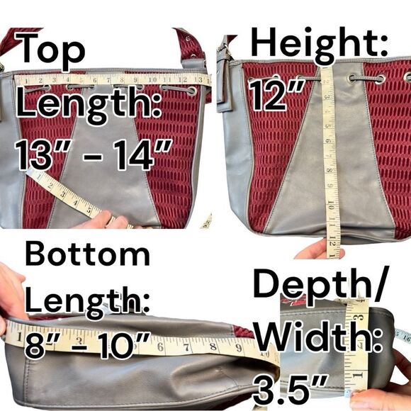 NWOT Alan Stuart Mississippi State Silver and Red Bucket Purse - Sz M-L - Picture 10 of 10